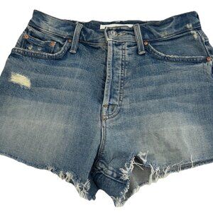 MOTHER Denim Cutoff Shorts Women’s Size 24 High Rise Distressed Blue Jean